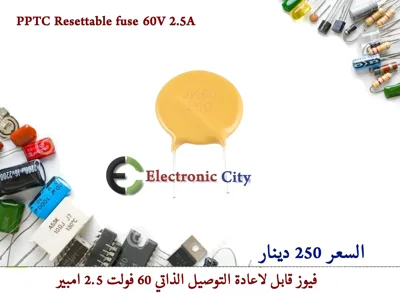 PPTC Resettable fuse 60V 2.5A